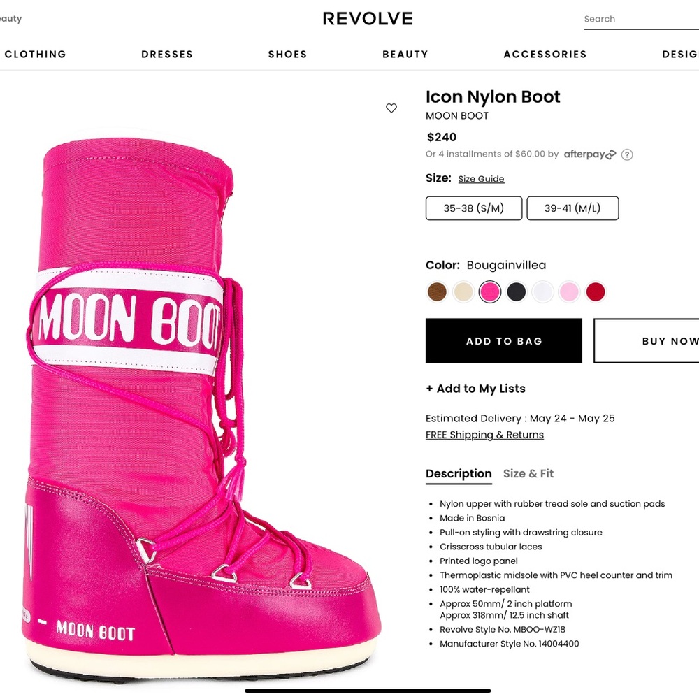 Pink Moon Boots
